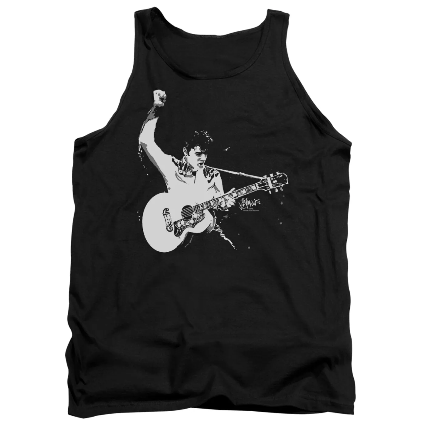 Elvis Presley Tank Top | BLACK&WHITE GUITARMAN Sleeveless Shirt