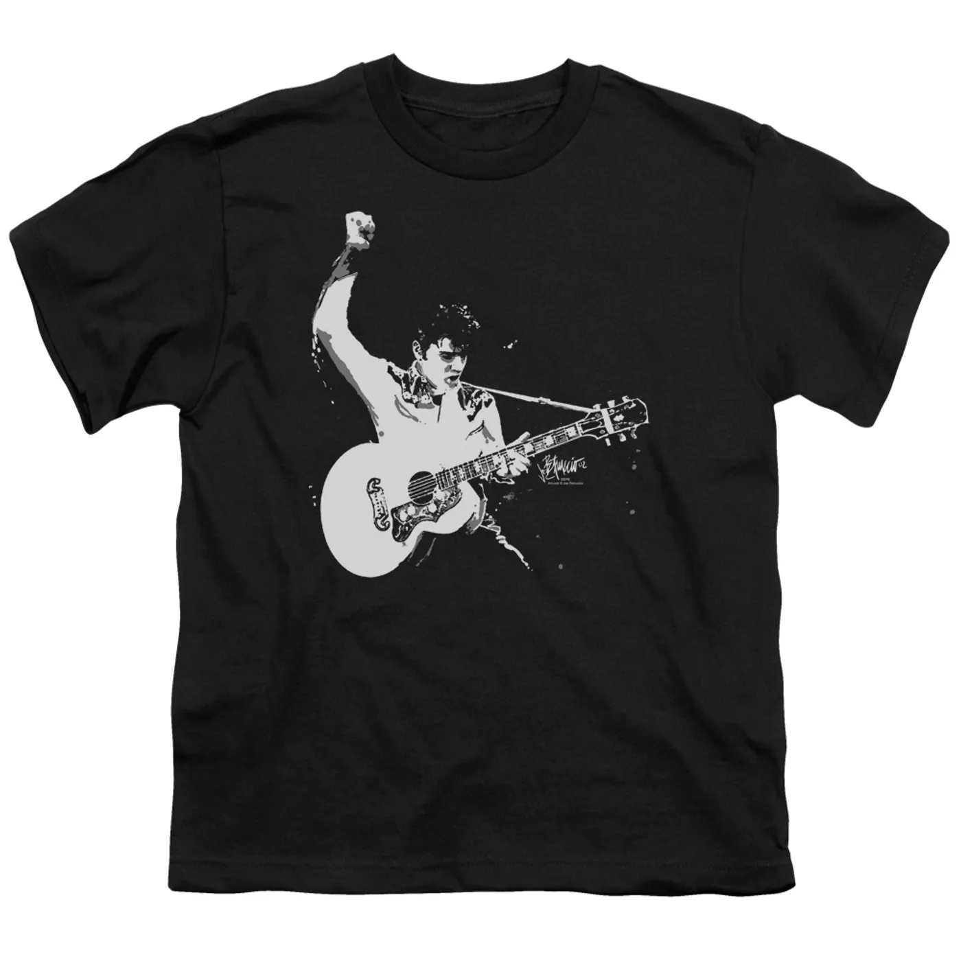 Elvis Presley Youth Tee | BLACK & WHITE GUITAR MAN Youth T Shirt