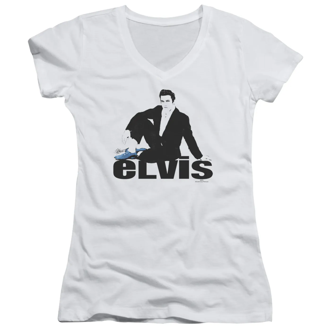 Elvis Presley Junior's V-Neck Shirt | BLUE SUEDE Junior's Tee