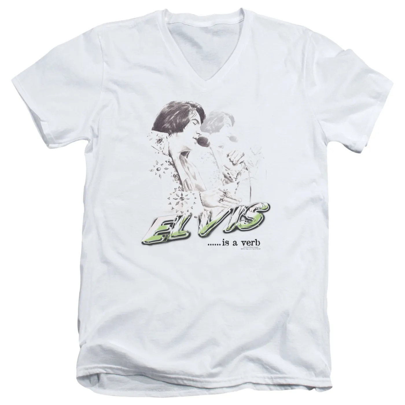 T Shirt (Slim Fit) | Elvis Presley IS A VERB Slim-fit Tee