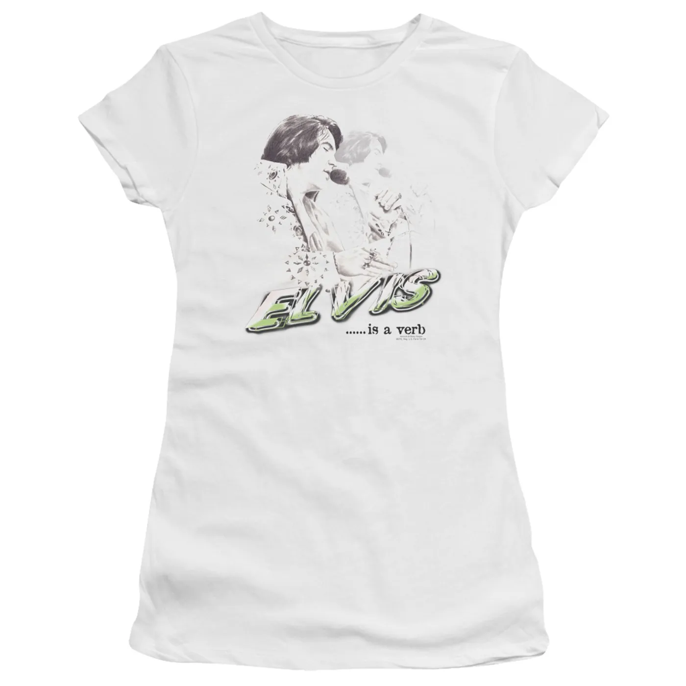 Juniors Shirt | Elvis Presley IS A VERB Juniors T Shirt