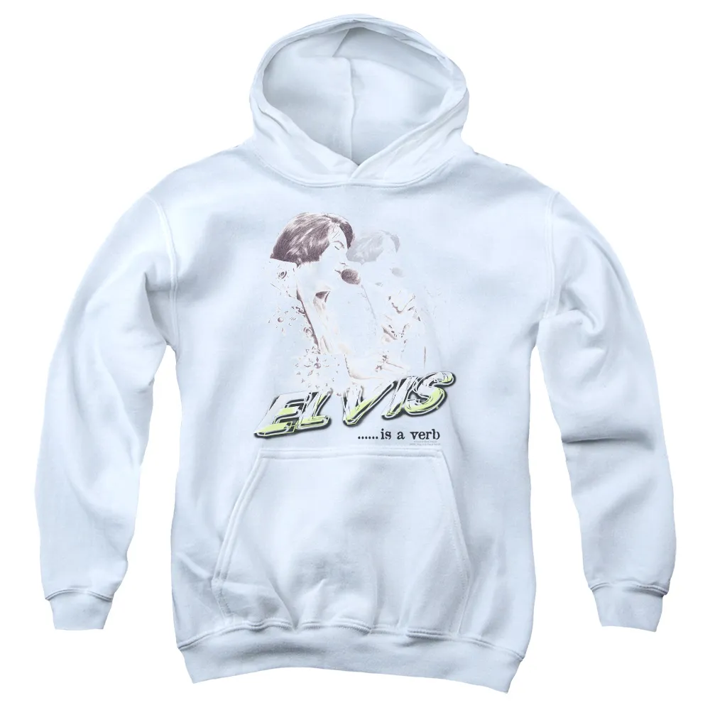 Youth Hoodie | ELVIS IS A VERB Pull-Over Sweatshirt