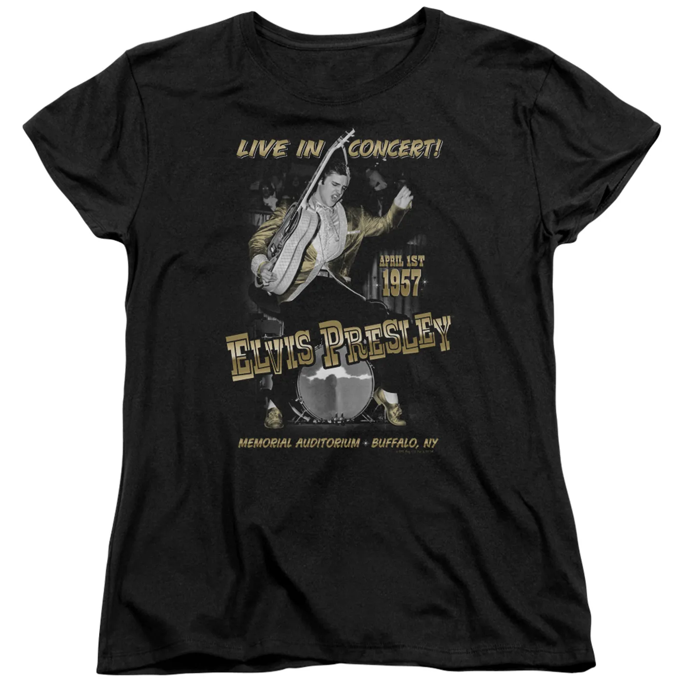 Elvis Presley Women's Shirt | LIVE IN BUFFALO Ladies Tee