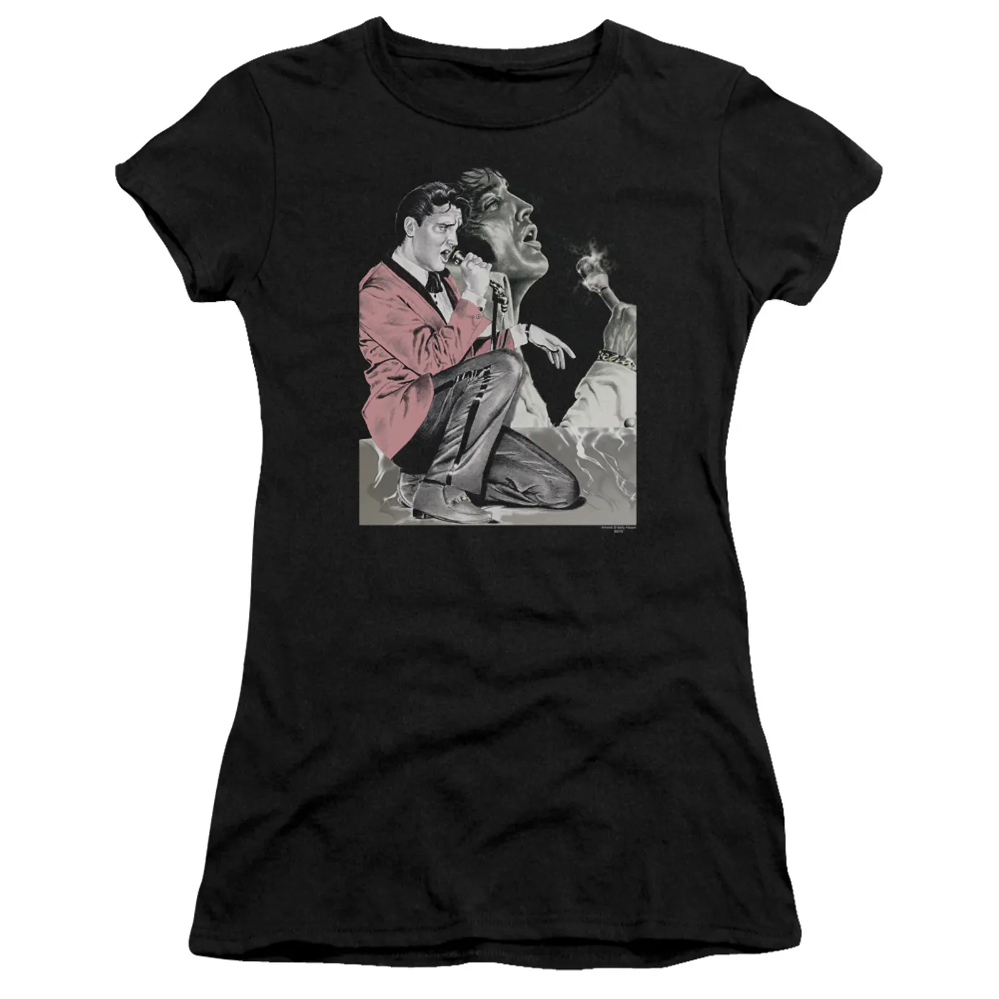 Elvis Presley Juniors Shirt | ROCK N ROLL SMOKE Juniors T Shirt