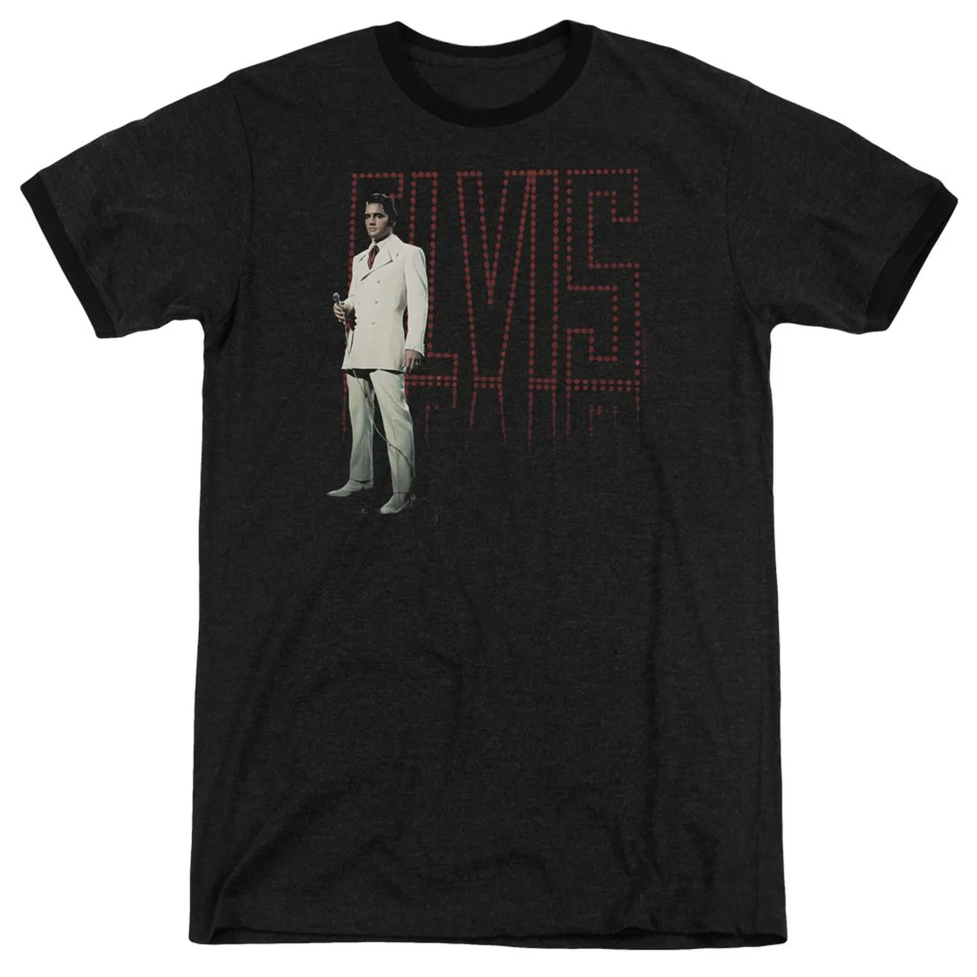 Elvis Presley Shirt | WHITE SUIT Premium Ringer Tee