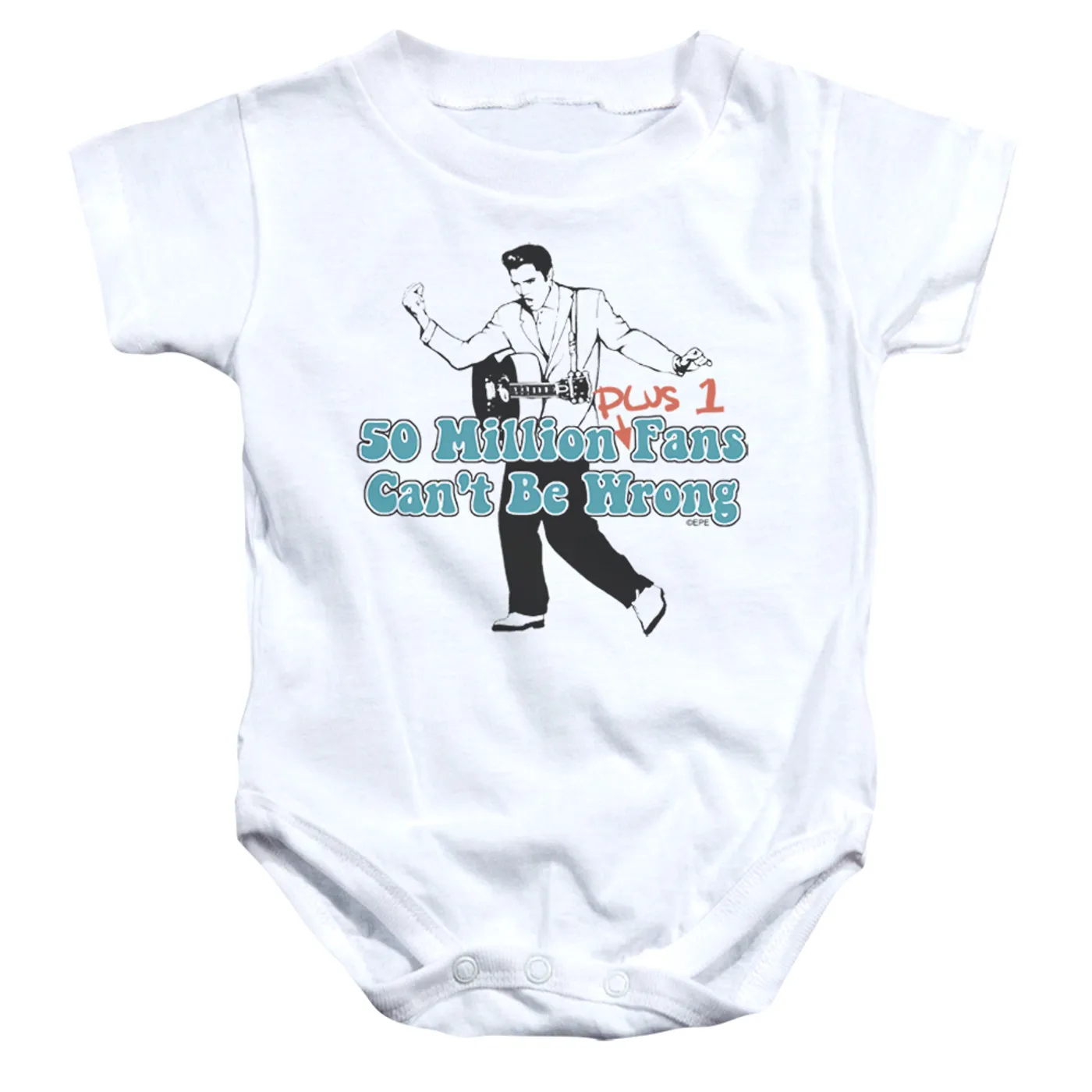 Elvis Presley Baby Onesie | 50 MILLION FANS PLUS 1 Infant Snapsuit