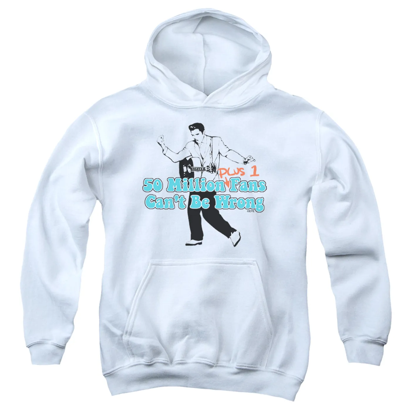 Elvis Presley Youth Hoodie | 50 MILLION FANS PLUS 1 Pull-Over Sweatshirt