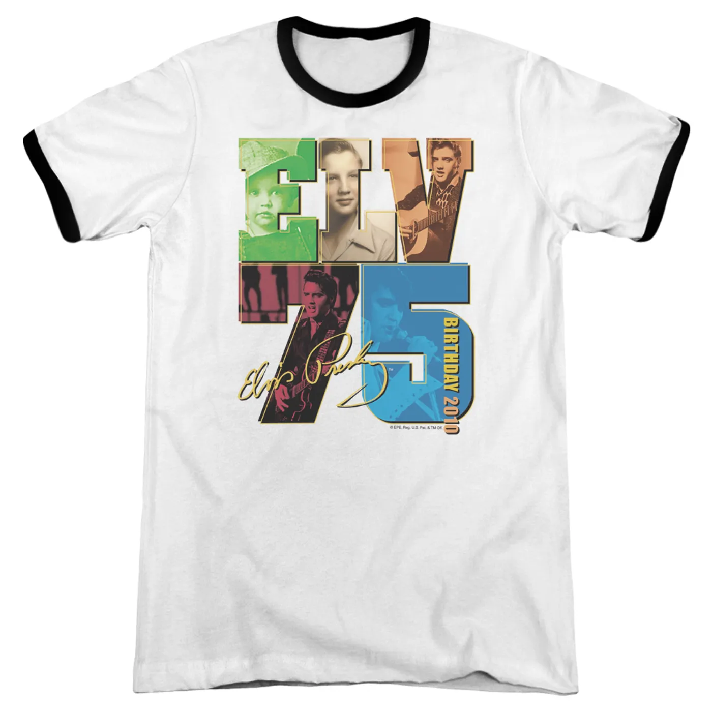 Elvis Presley Shirt | BIRTHDAY 2010 Premium Ringer Tee