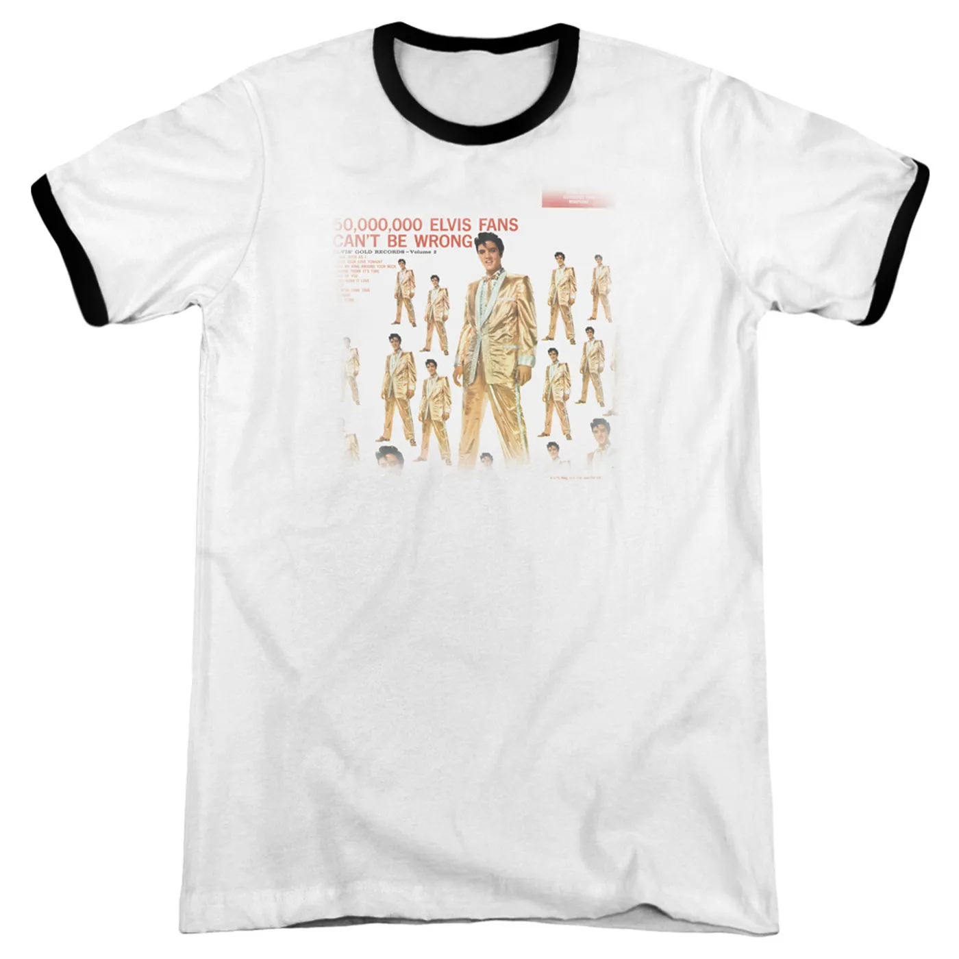 Elvis Presley Shirt | 50 MILLION FANS Premium Ringer Tee