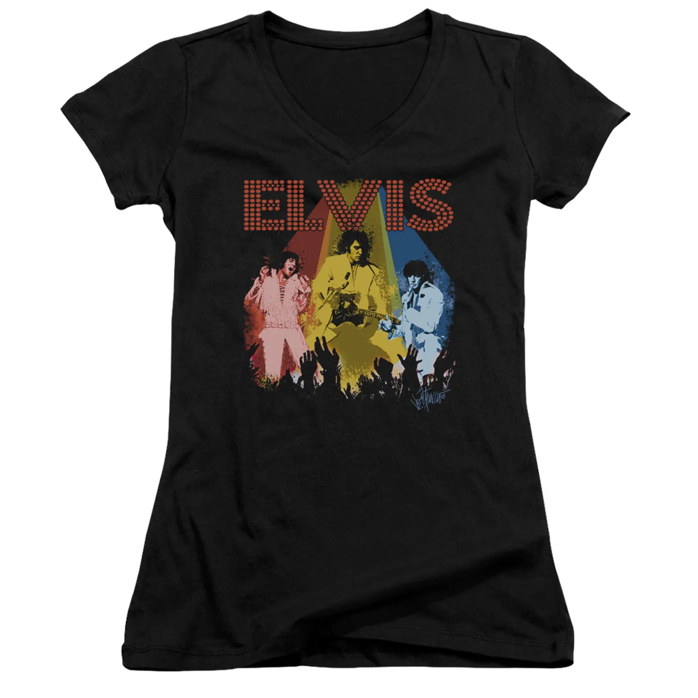 Elvis Presley Junior's V-Neck Shirt | VEGAS REMEMBERED Junior's Tee