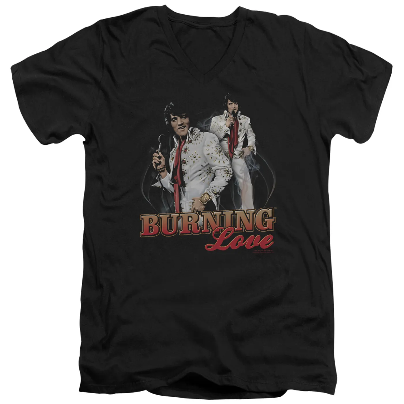 Elvis Presley T Shirt (Slim Fit) | BURNING LOVE Slim-fit Tee