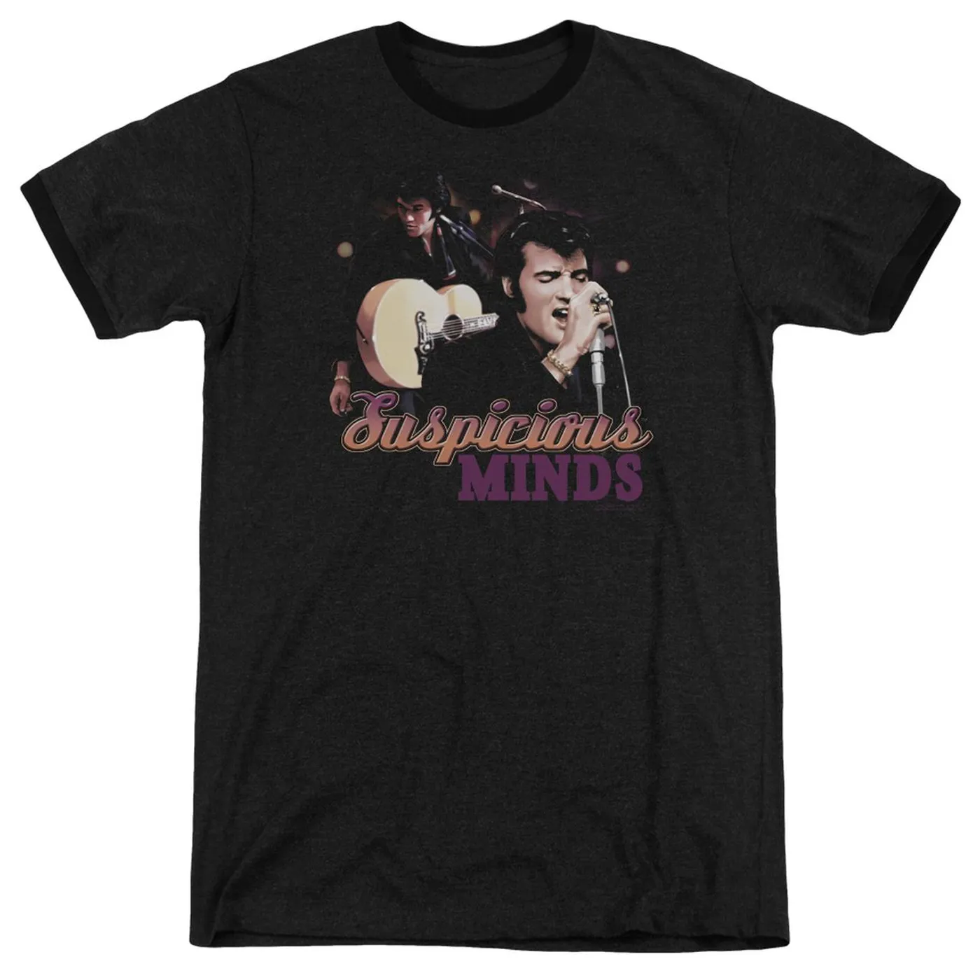 Elvis Presley Shirt | SUSPICIOUS MINDS Premium Ringer Tee