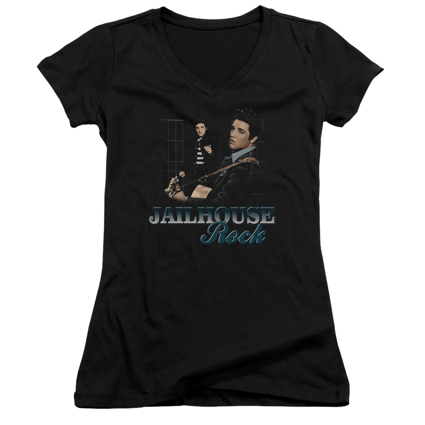 Elvis Presley Junior's V-Neck Shirt | JAILHOUSE ROCK Junior's Tee