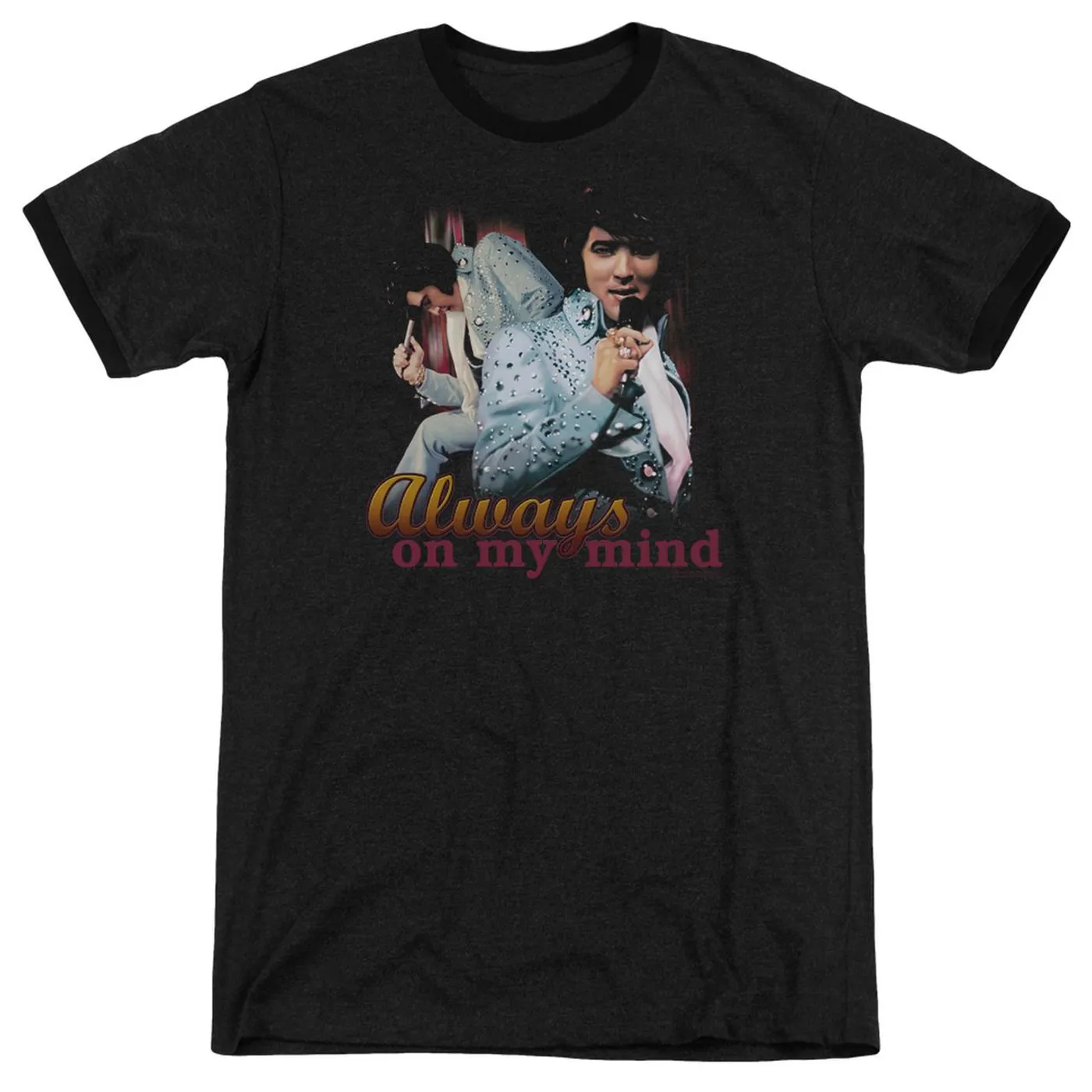 Elvis Presley Shirt | ALWAYS ON MY MIND Premium Ringer Tee