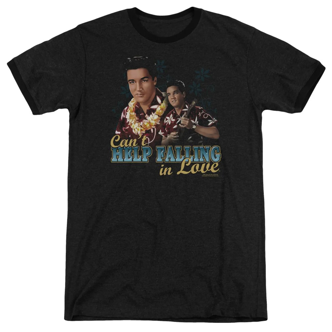 Elvis Presley Shirt | CAN'T HELP FALLING Premium Ringer Tee