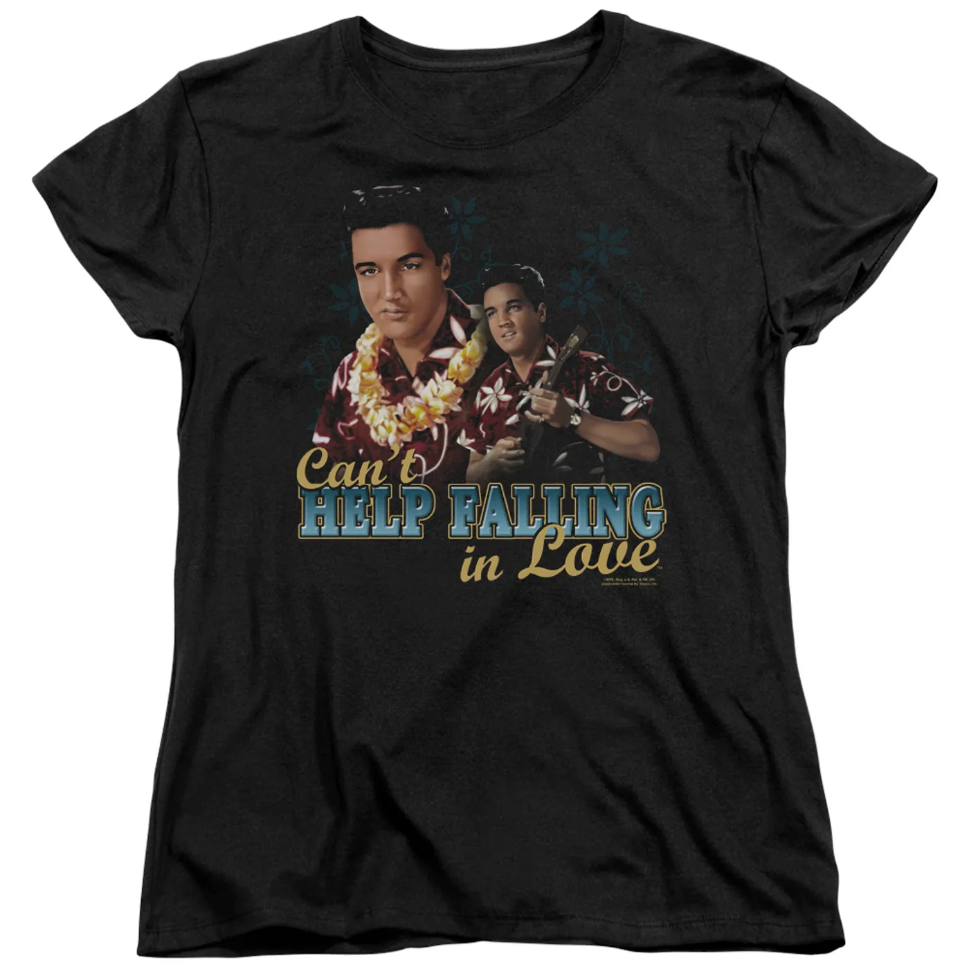 Elvis Presley Women's Shirt | CAN'T HELP FALLING Ladies Tee
