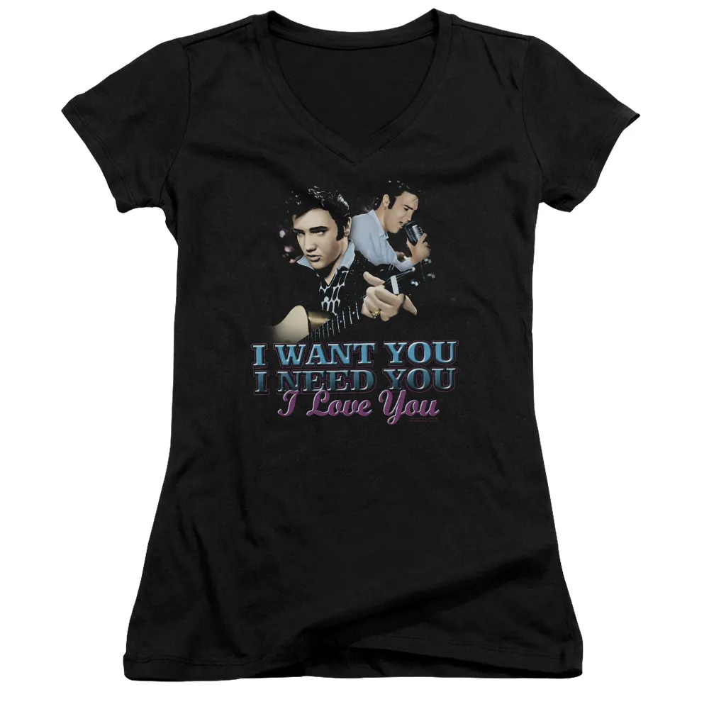 Junior's V-Neck Shirt | I WANT YOU Junior's Tee