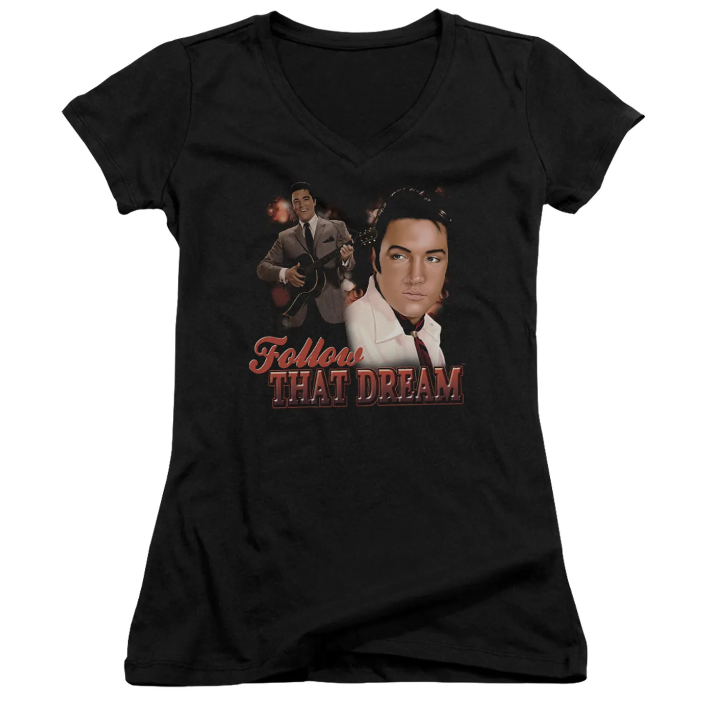 Elvis Presley Junior's V-Neck Shirt | FOLLOW THAT DREAM Junior's Tee