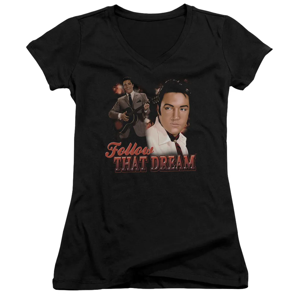 Junior's V-Neck Shirt | FOLLOW THAT DREAM Junior's Tee