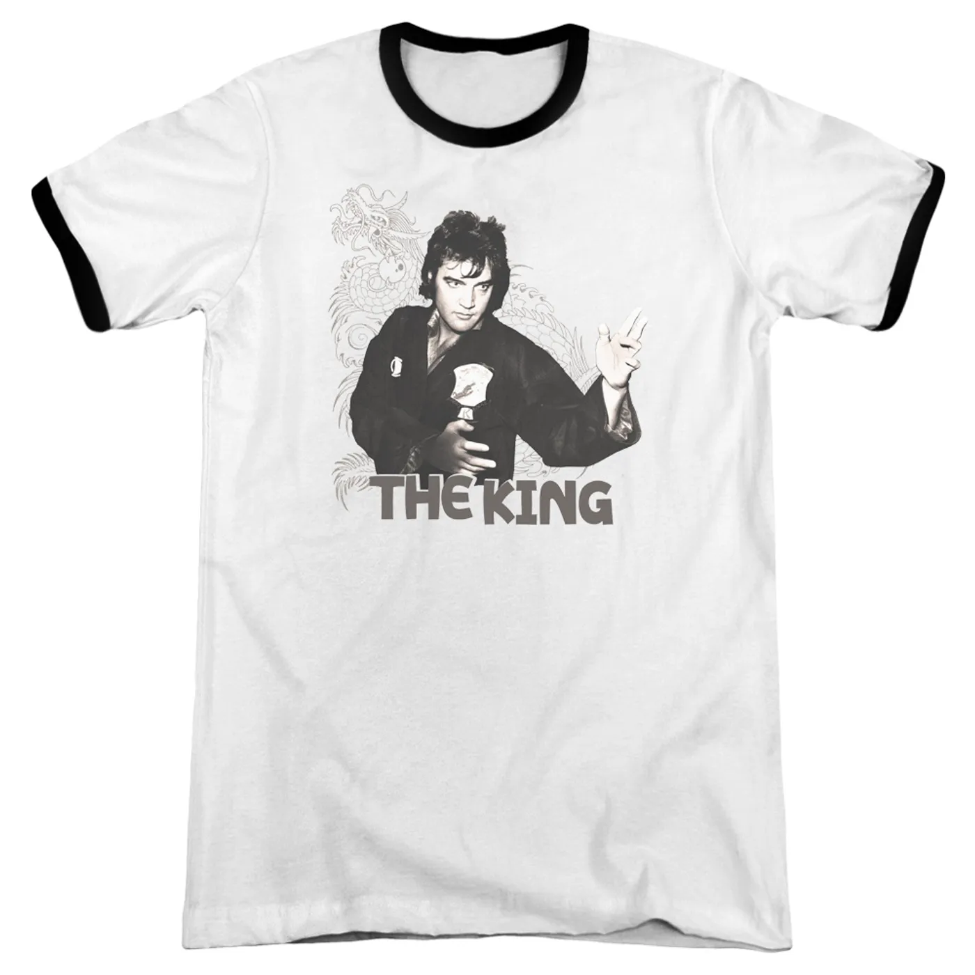 Elvis Presley Shirt | FIGHTING KING Premium Ringer Tee