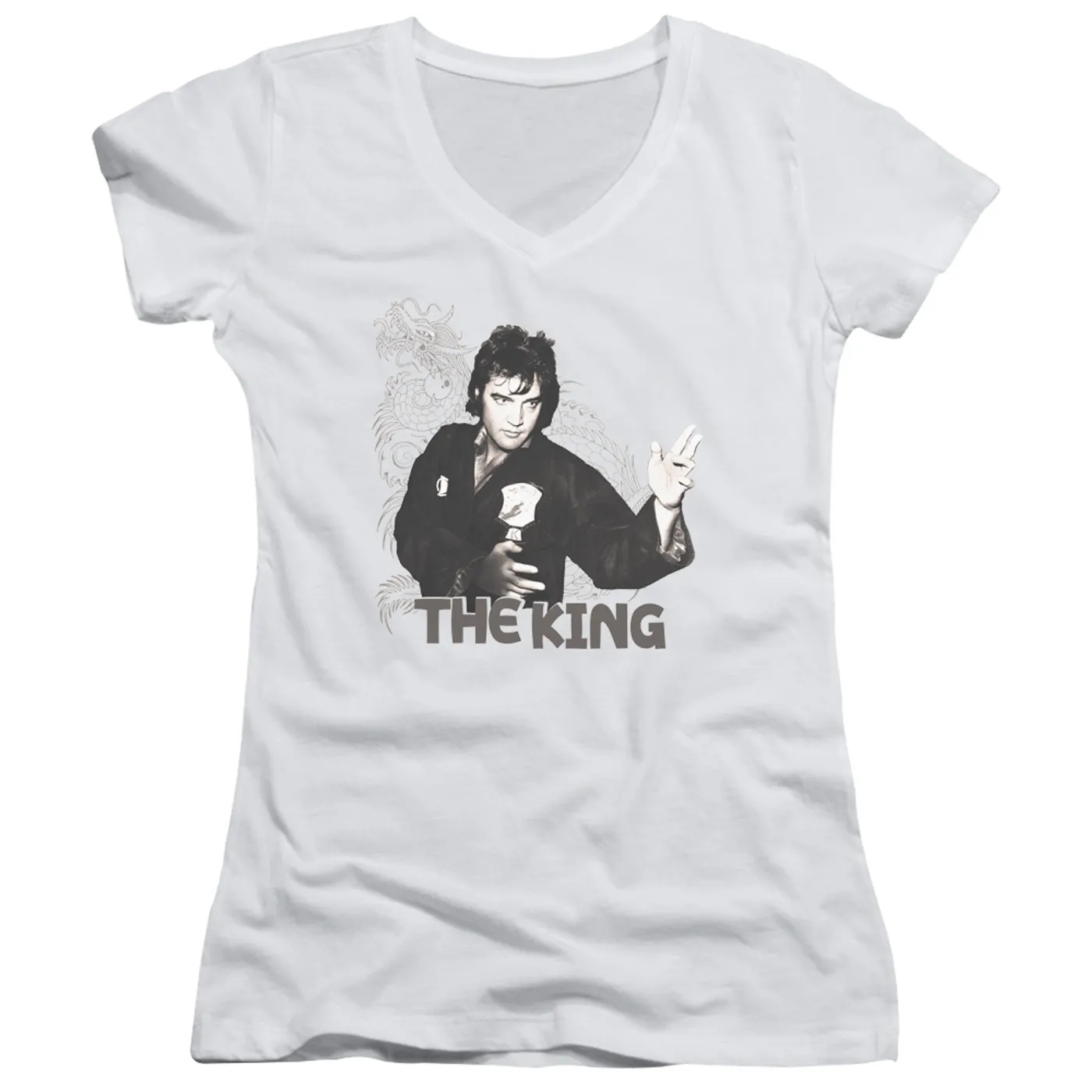 Elvis Presley Junior's V-Neck Shirt | FIGHTING KING Junior's Tee