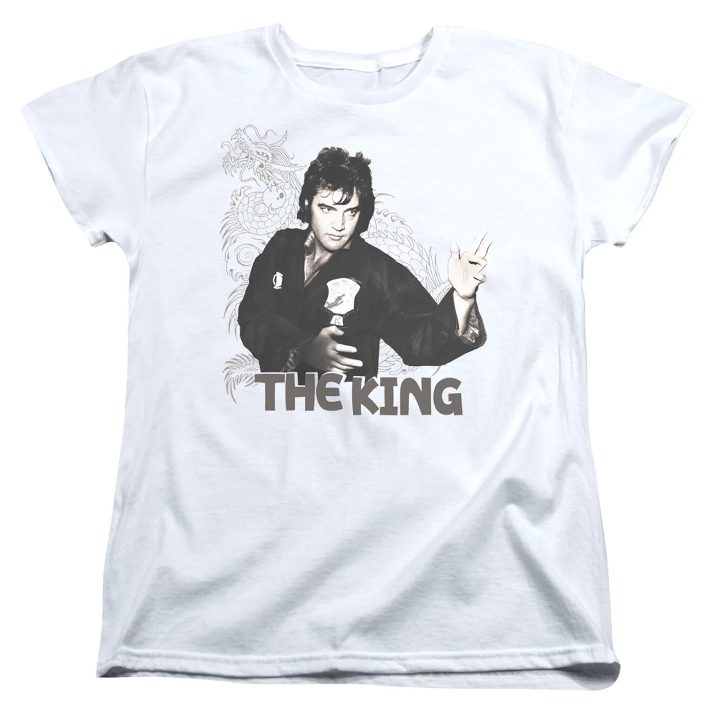 Elvis Presley Women's Shirt | FIGHTING KING Ladies Tee