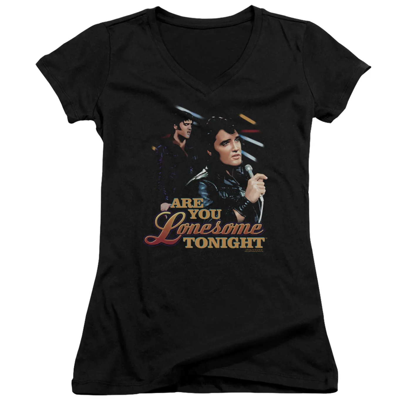 Elvis Presley Junior's V-Neck Shirt | ARE YOU LONESOME Junior's Tee
