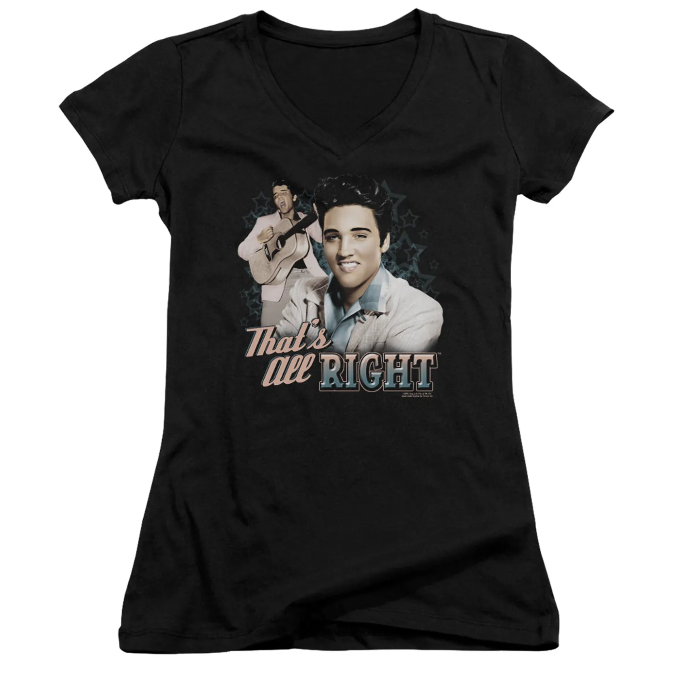 Elvis Presley Junior's V-Neck Shirt | THAT'S ALL RIGHT Junior's Tee