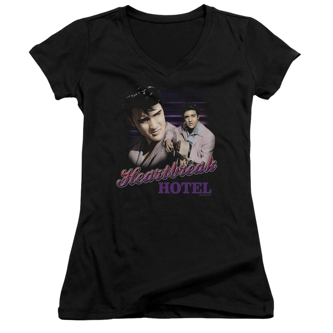 Elvis Presley Junior's V-Neck Shirt | HEARTBREAK HOTEL Junior's Tee