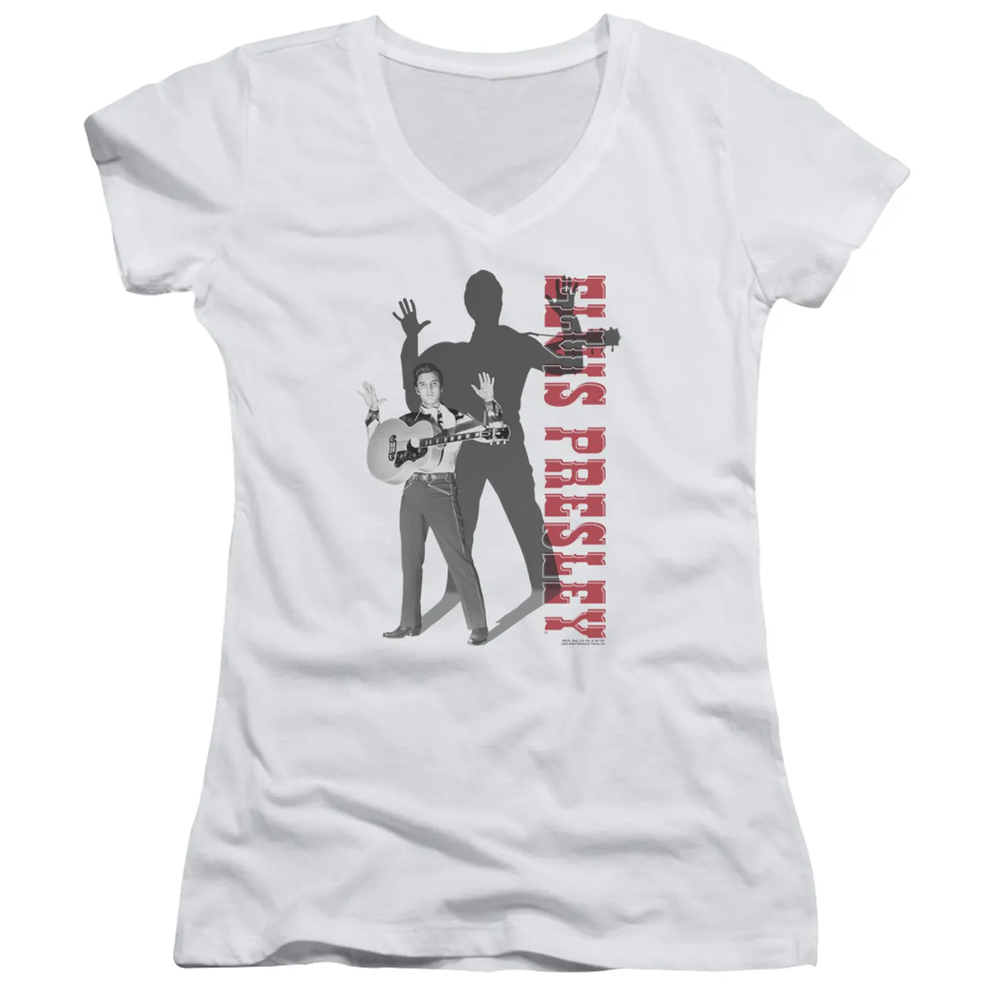 Elvis Presley Junior's V-Neck Shirt | LOOK NO HANDS Junior's Tee