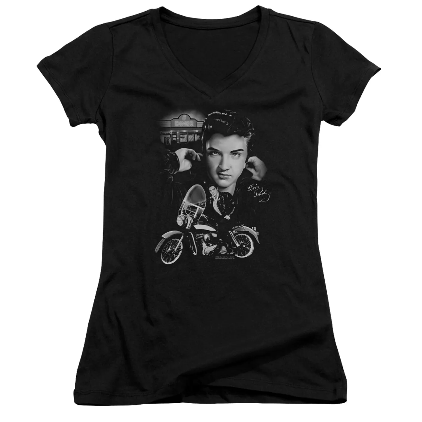 Elvis Presley Junior's V-Neck Shirt | THE KING RIDES AGAIN Junior's Tee