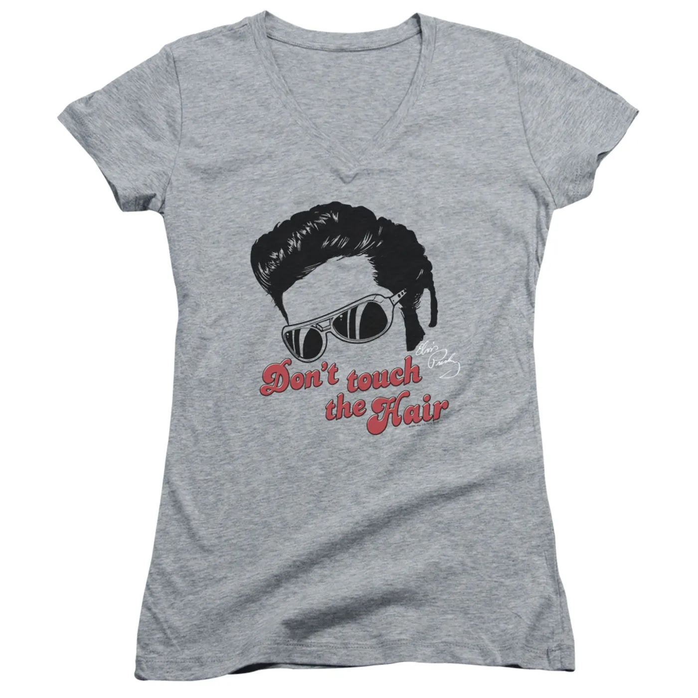 Elvis Presley Junior's V-Neck Shirt | DON'T TOUCH THE HAIR 2 Junior's Tee
