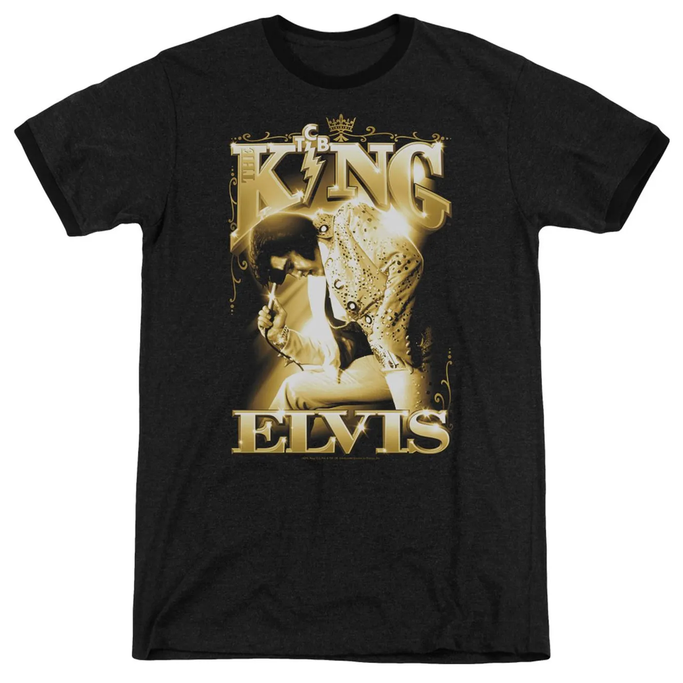 Elvis Presley Shirt | THE KING Premium Ringer Tee