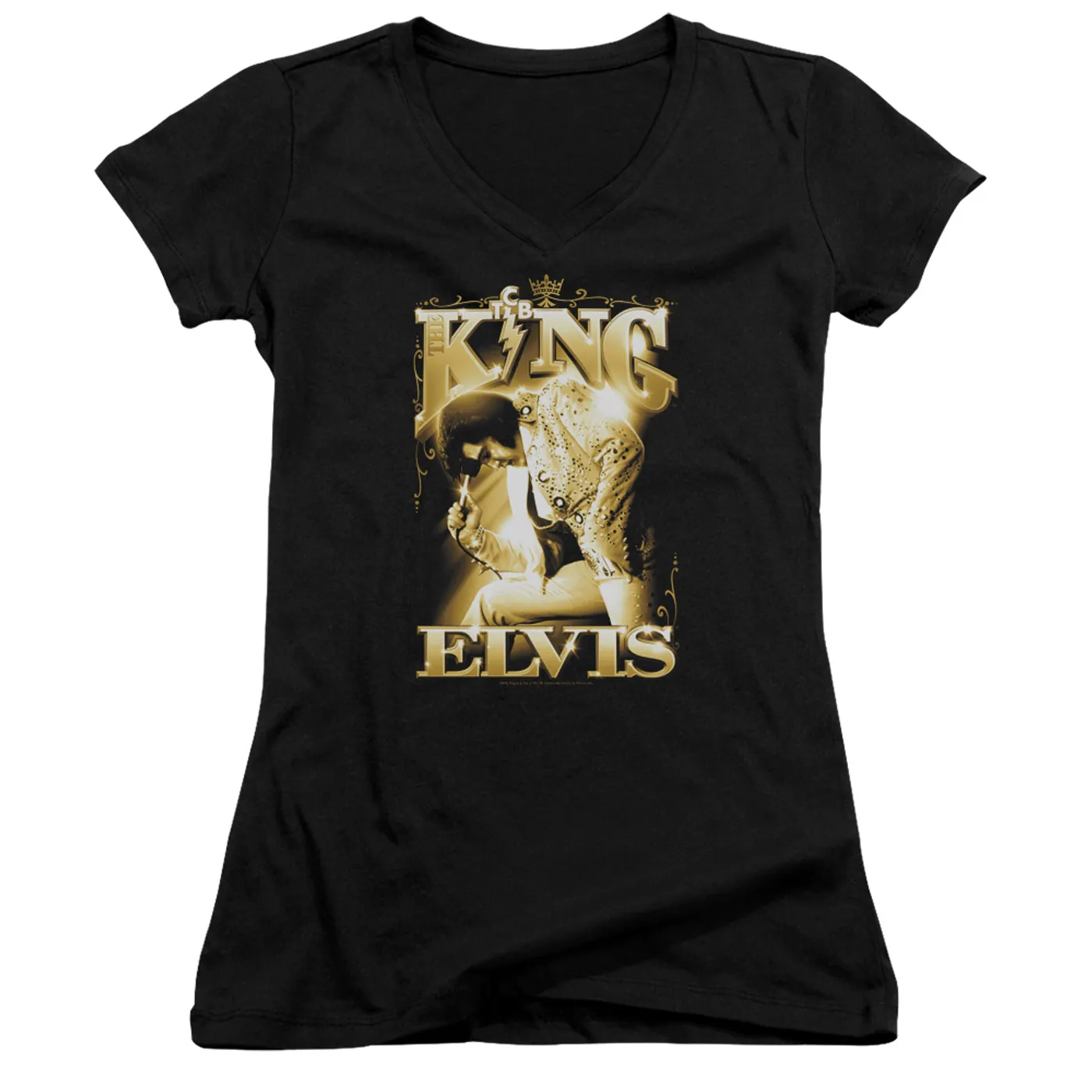Elvis Presley Junior's V-Neck Shirt | THE KING Junior's Tee