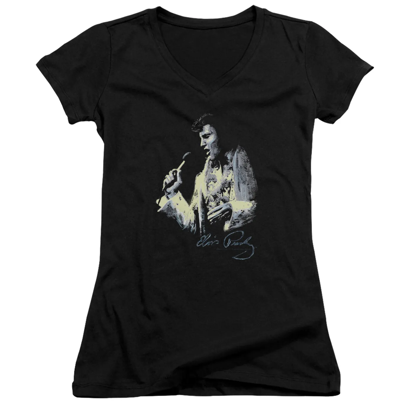 Elvis Presley Junior's V-Neck Shirt | PAINTED KING Junior's Tee