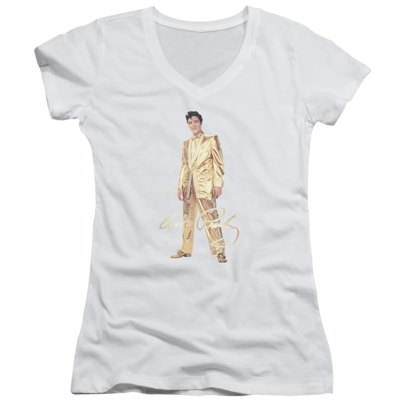 Elvis Presley Junior's V-Neck Shirt | GOLD LAME SUIT Junior's Tee