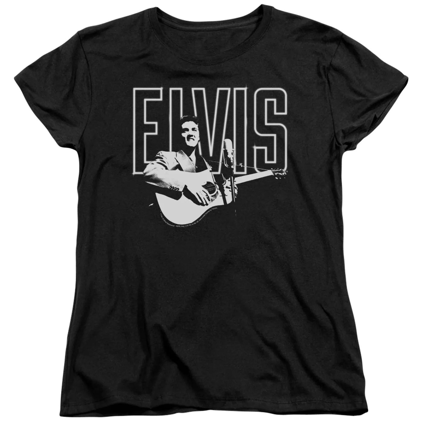 Elvis Presley Women's Shirt | WHITE GLOW Ladies Tee