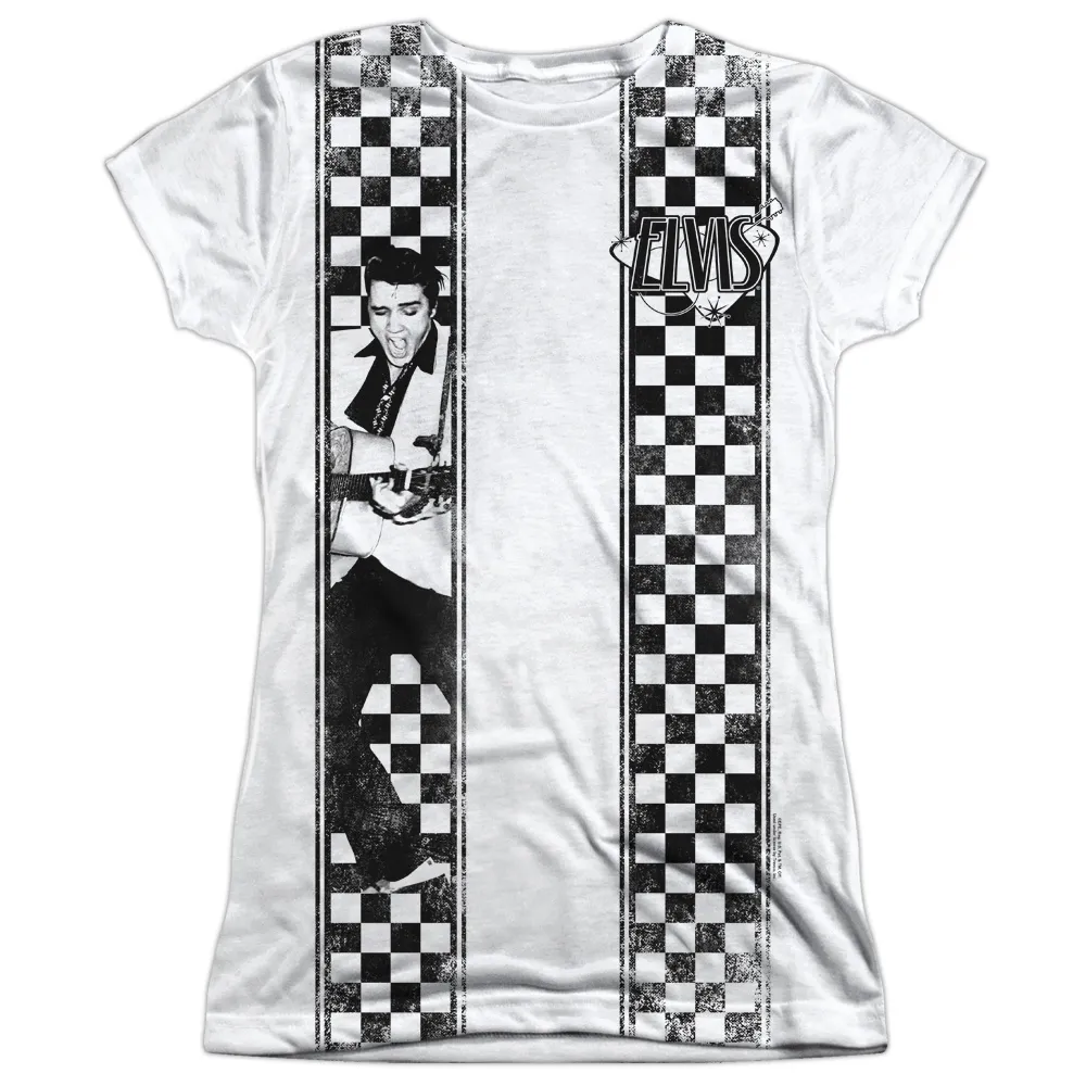 Junior's T Shirt | CHECKERED BOWLING SHIRT Sublimated Tee