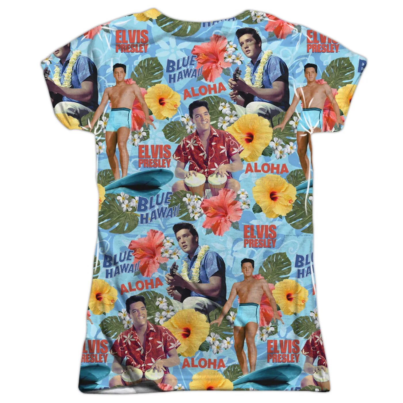 Elvis Presley Junior's T Shirt | SURF'S UP (FRONT/BACK PRINT) Sublimated Tee