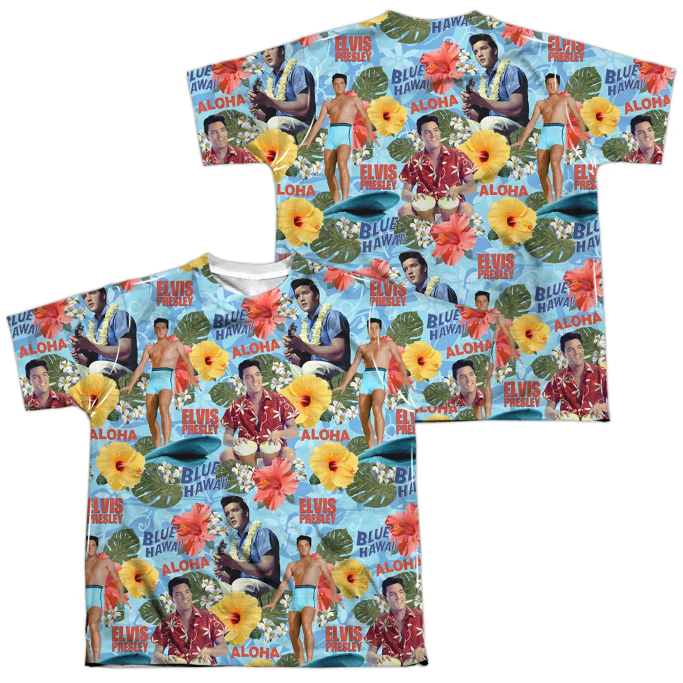 Elvis Presley Youth Shirt | SURF'S UP (FRONT/BACK PRINT) Sublimated Tee