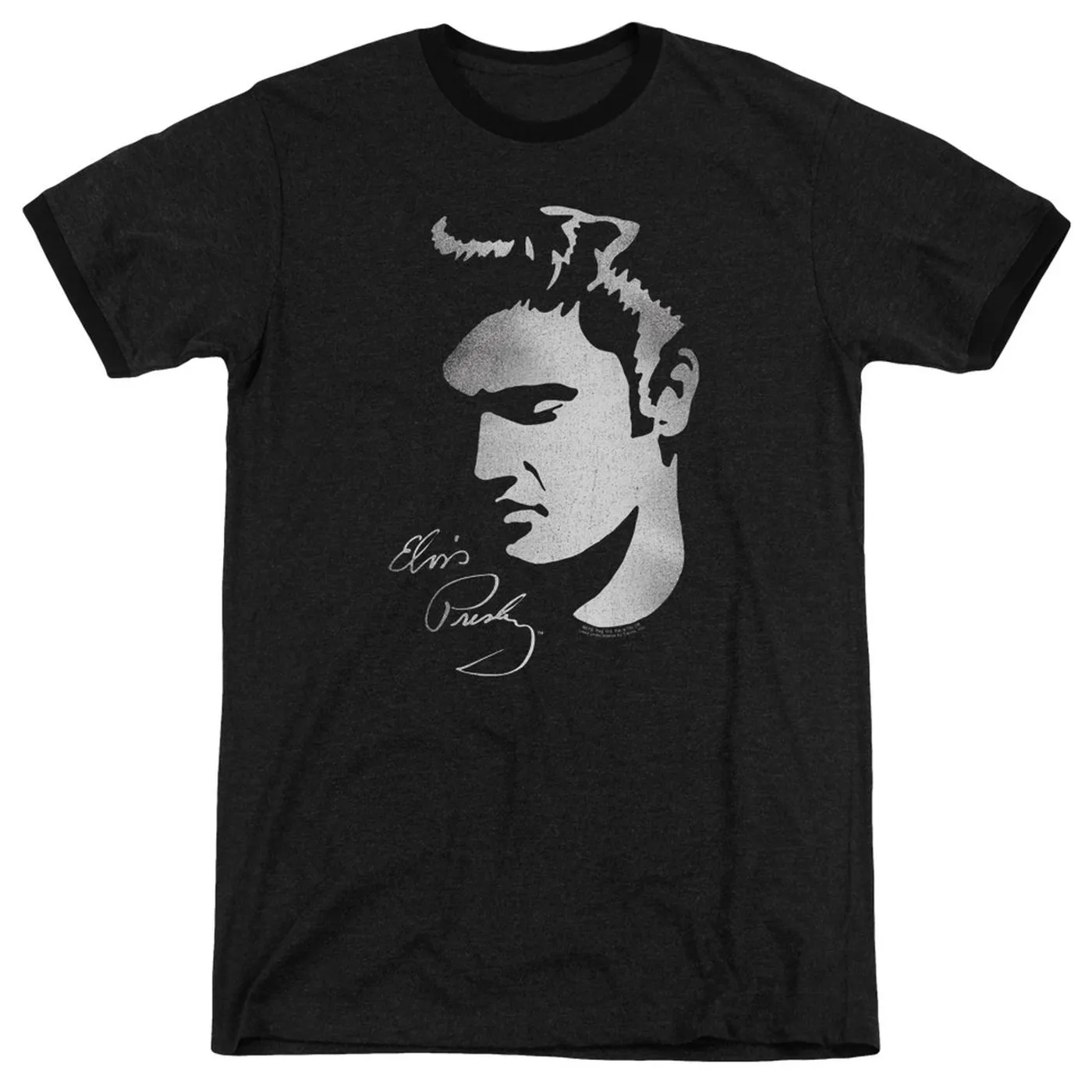 Elvis Presley Shirt | SIMPLE FACE Premium Ringer Tee