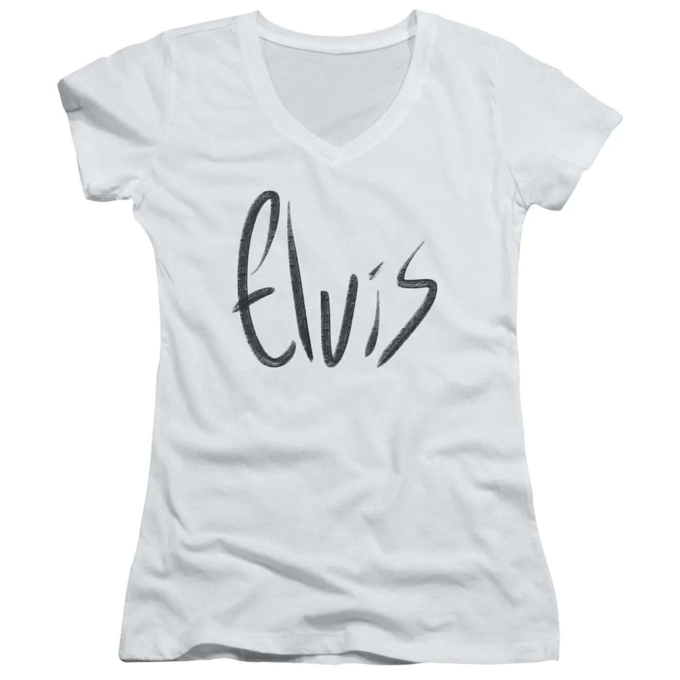 Elvis Presley Junior's V-Neck Shirt | SKETCHY NAME Junior's Tee