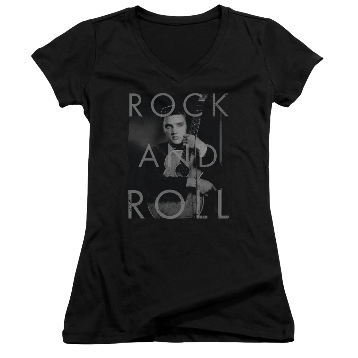Elvis Presley Junior's V-Neck Shirt | ROCK AND ROLL Junior's Tee