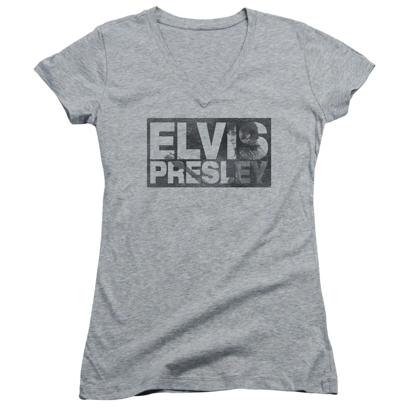 Elvis Presley Junior's V-Neck Shirt | BLOCK LETTERS Junior's Tee