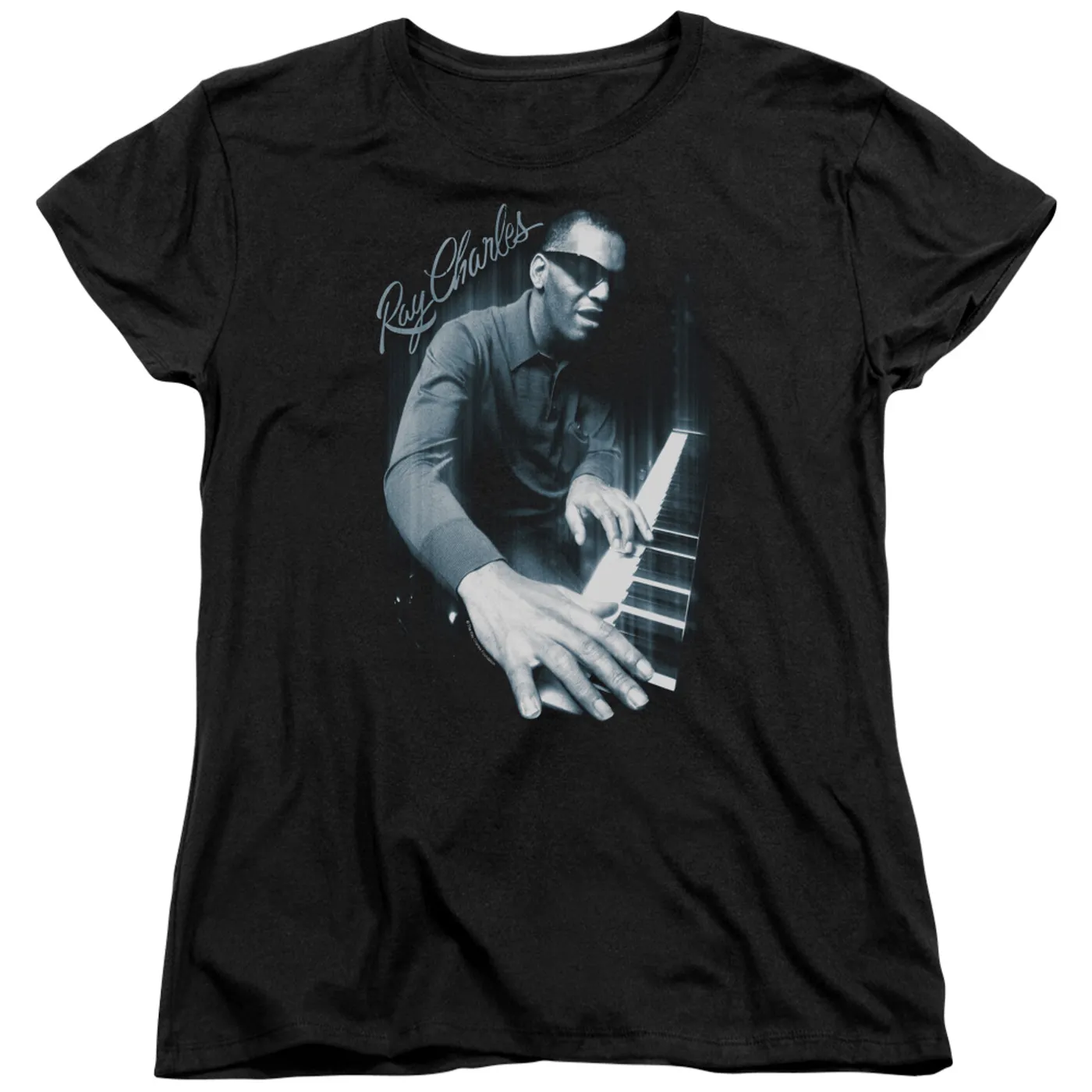 Ray Charles Women's Shirt | BLUES PIANO Ladies Tee