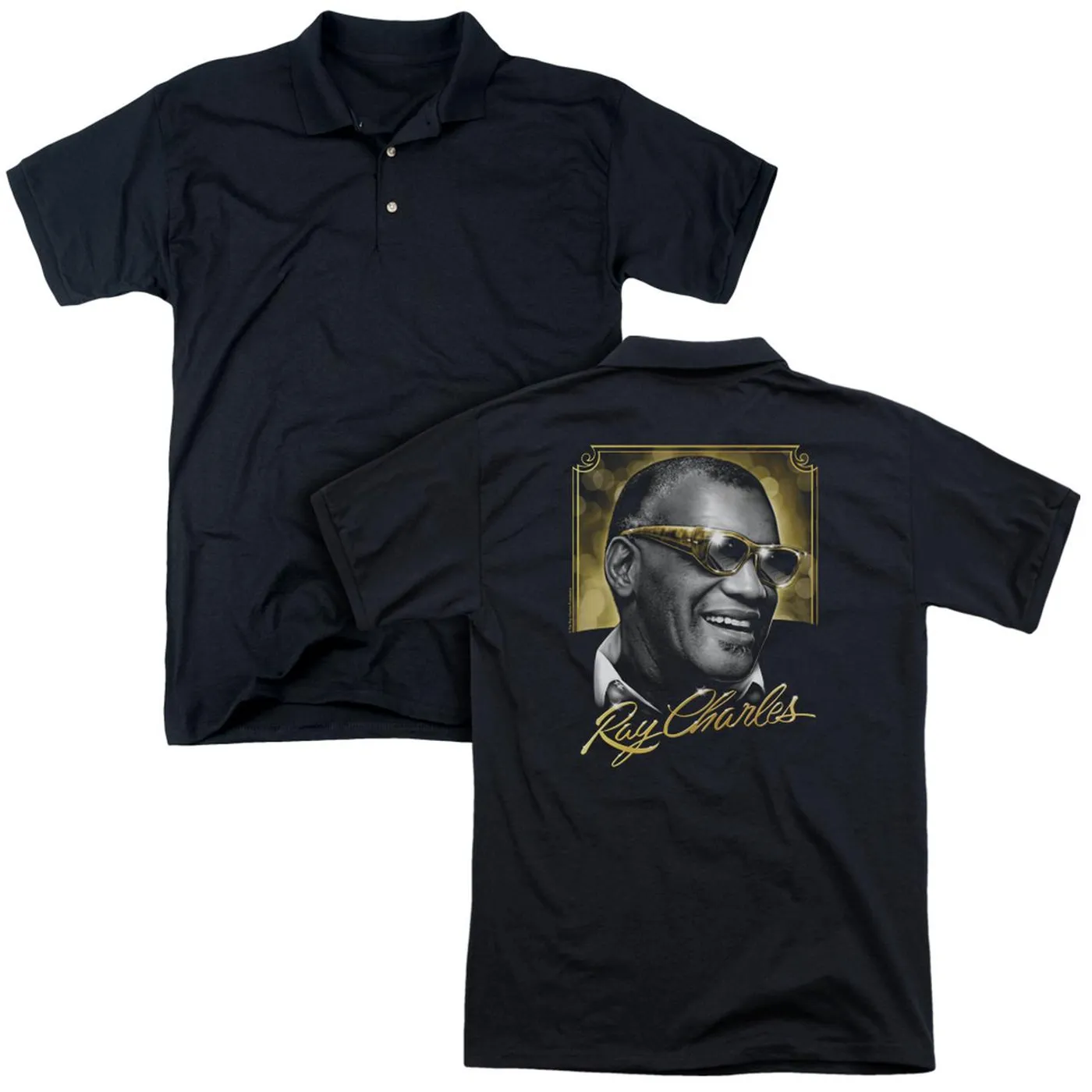 Ray Charles GOLDEN GLASSES  (BACK PRINT)