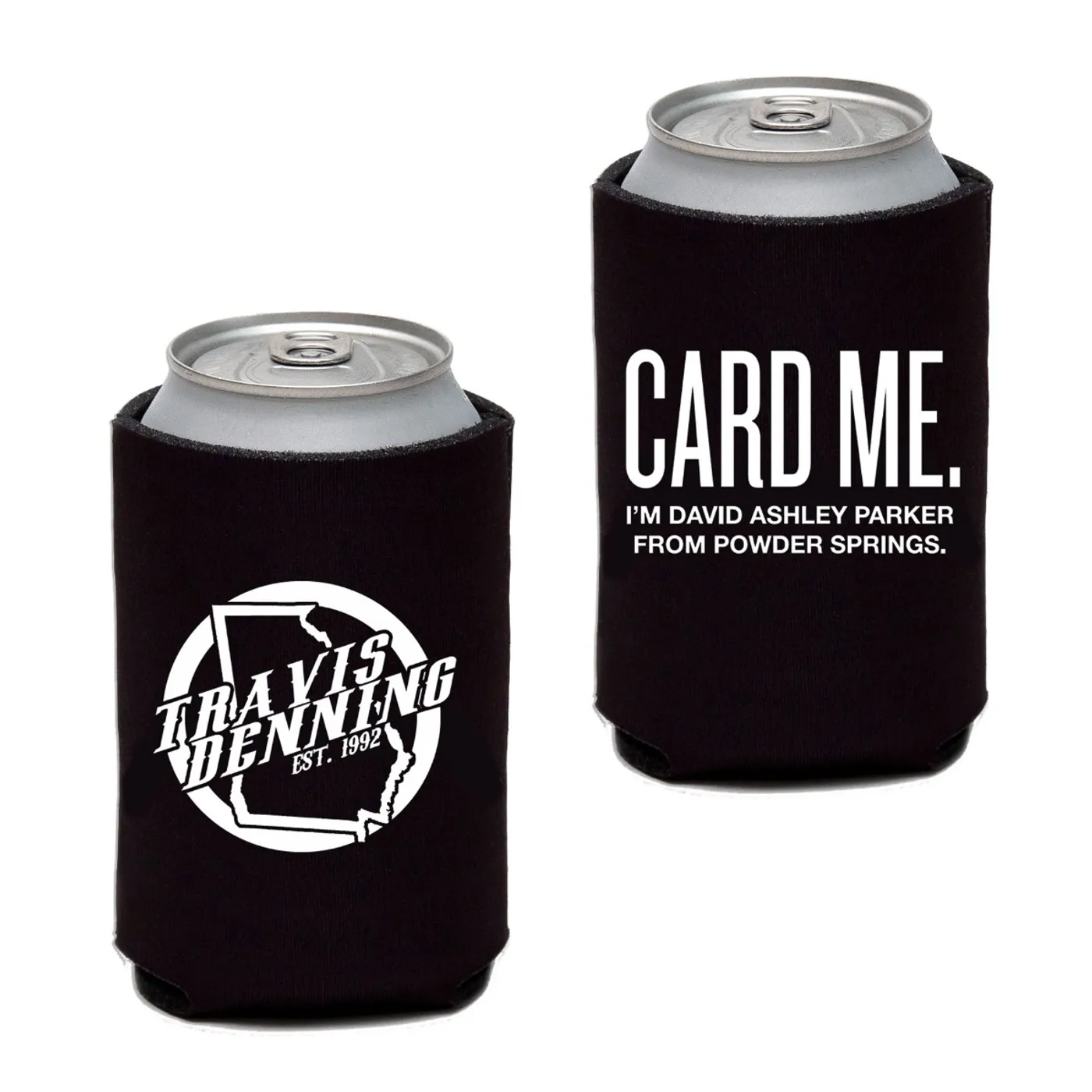 Travis Denning David Ashley Parker Card Me Can Insulator Black
