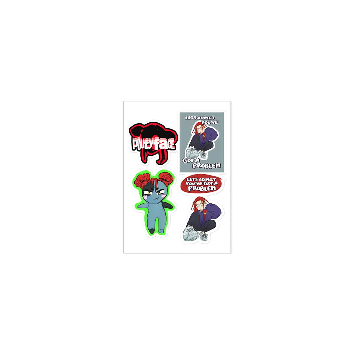Poutyface Sticker Sheet