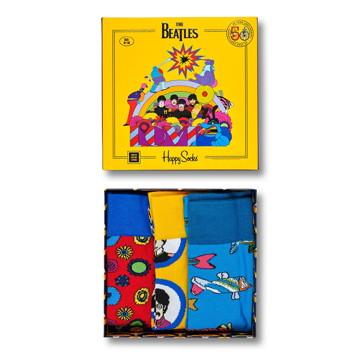 The Beatles Yellow Submarine Adult 3 Pack Sock Set
