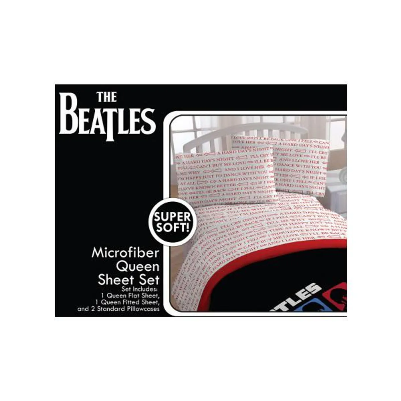 The Beatles Hard Day's Night Queen Sheet Set